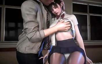 Asian Beauty Finds Pleasure in Tender Breast Touching